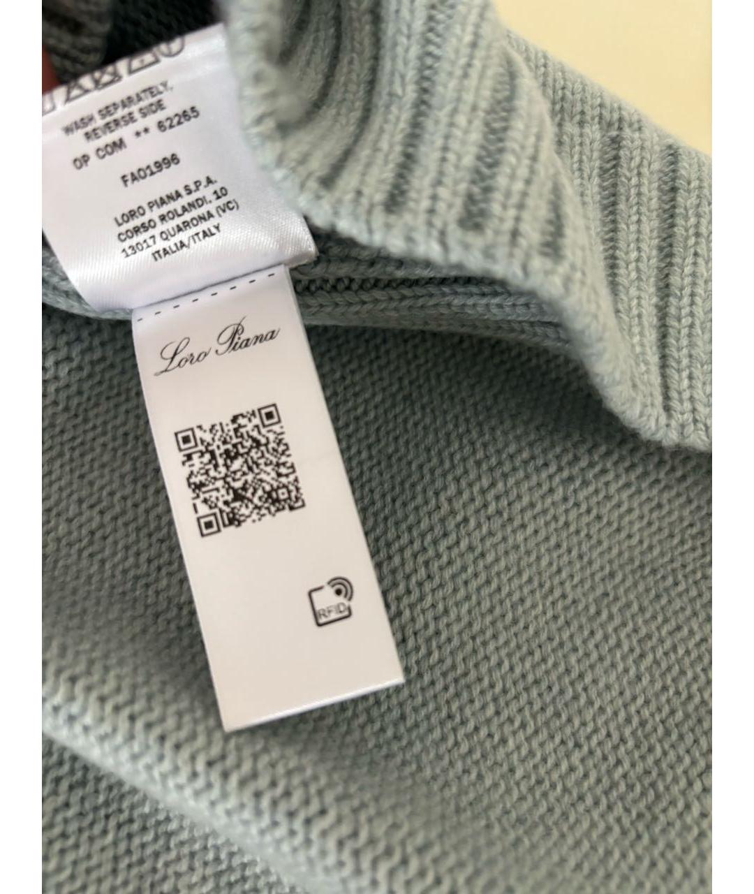 LORO PIANA Голубой кашемировый джемпер / свитер, фото 5