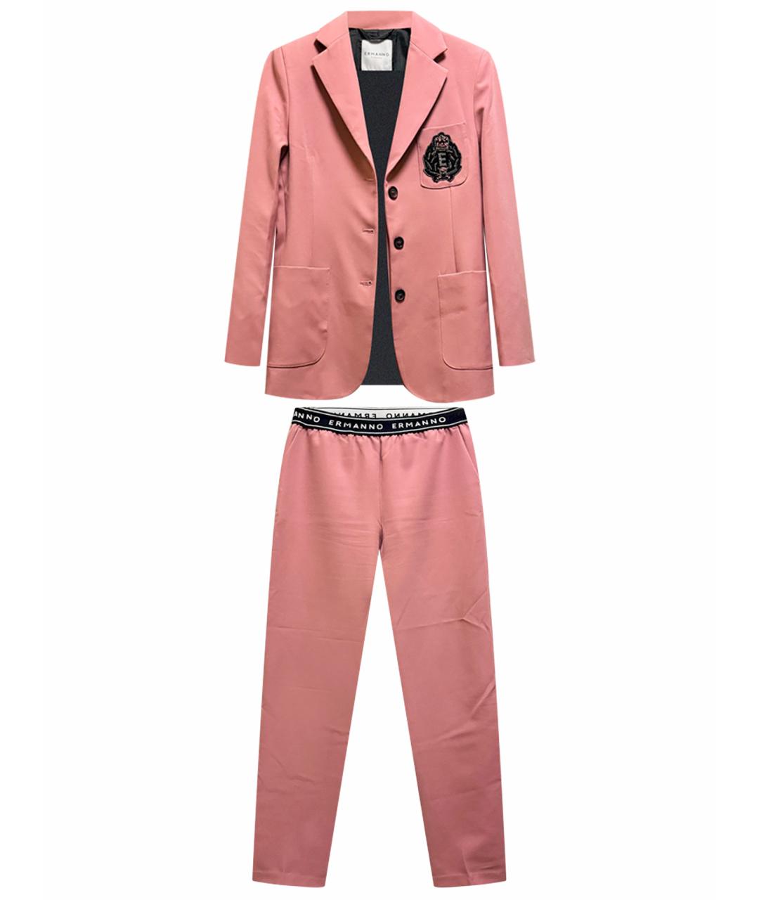 ERMANNO FIRENZE Розовый полиэстеровый костюм с брюками, фото 1