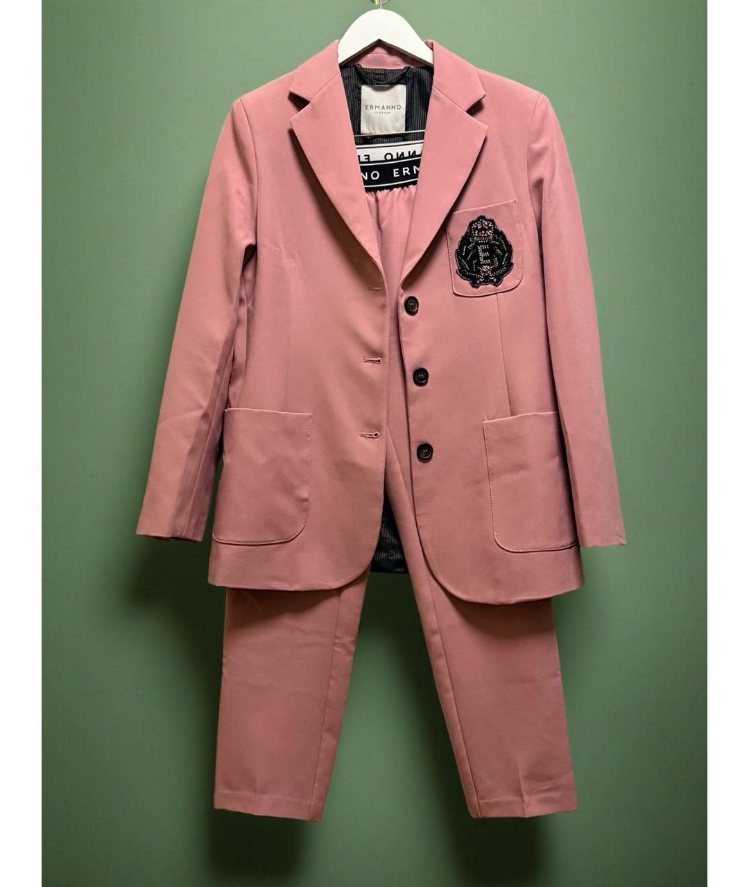 ERMANNO FIRENZE Розовый полиэстеровый костюм с брюками, фото 5