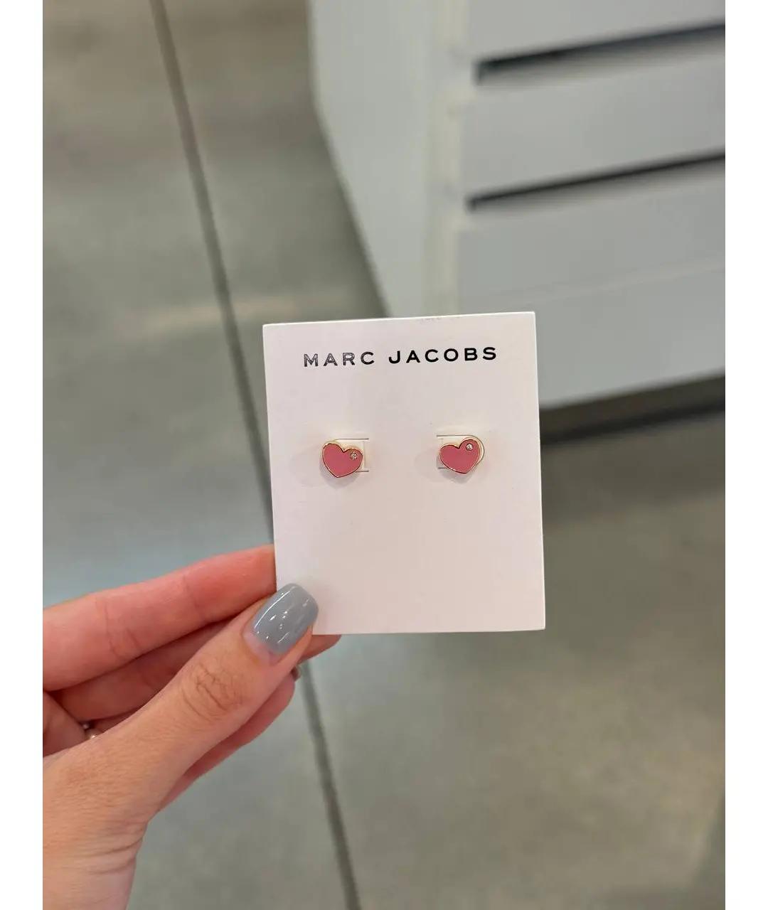 MARC JACOBS Розовые металлические серьги, фото 2