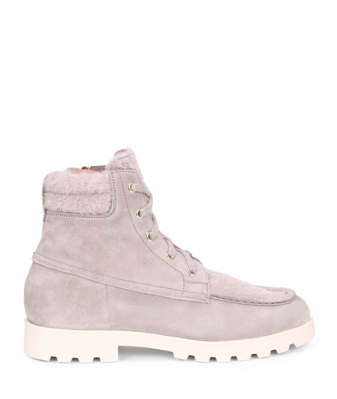 SANTONI Бежевые замшевые ботинки, фото 1