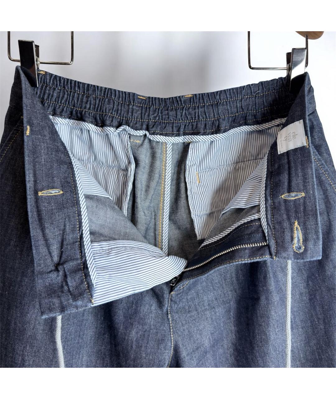 ELEVENTY Темно-синие хлопковые повседневные брюки, фото 6