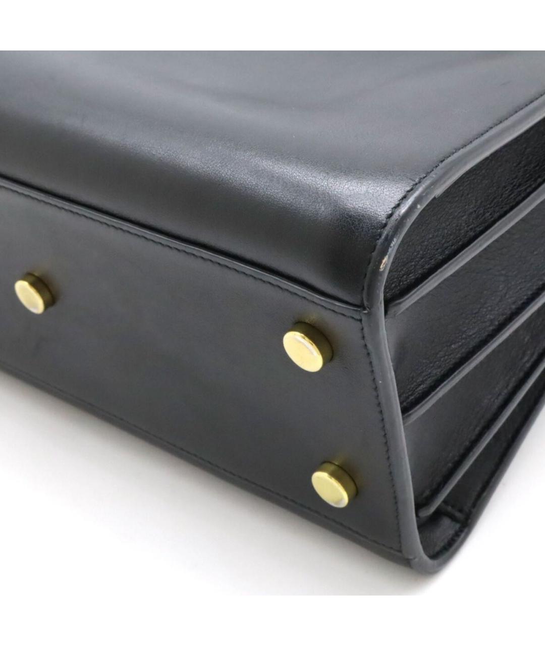 SAINT LAURENT Черная кожаная сумка тоут, фото 4