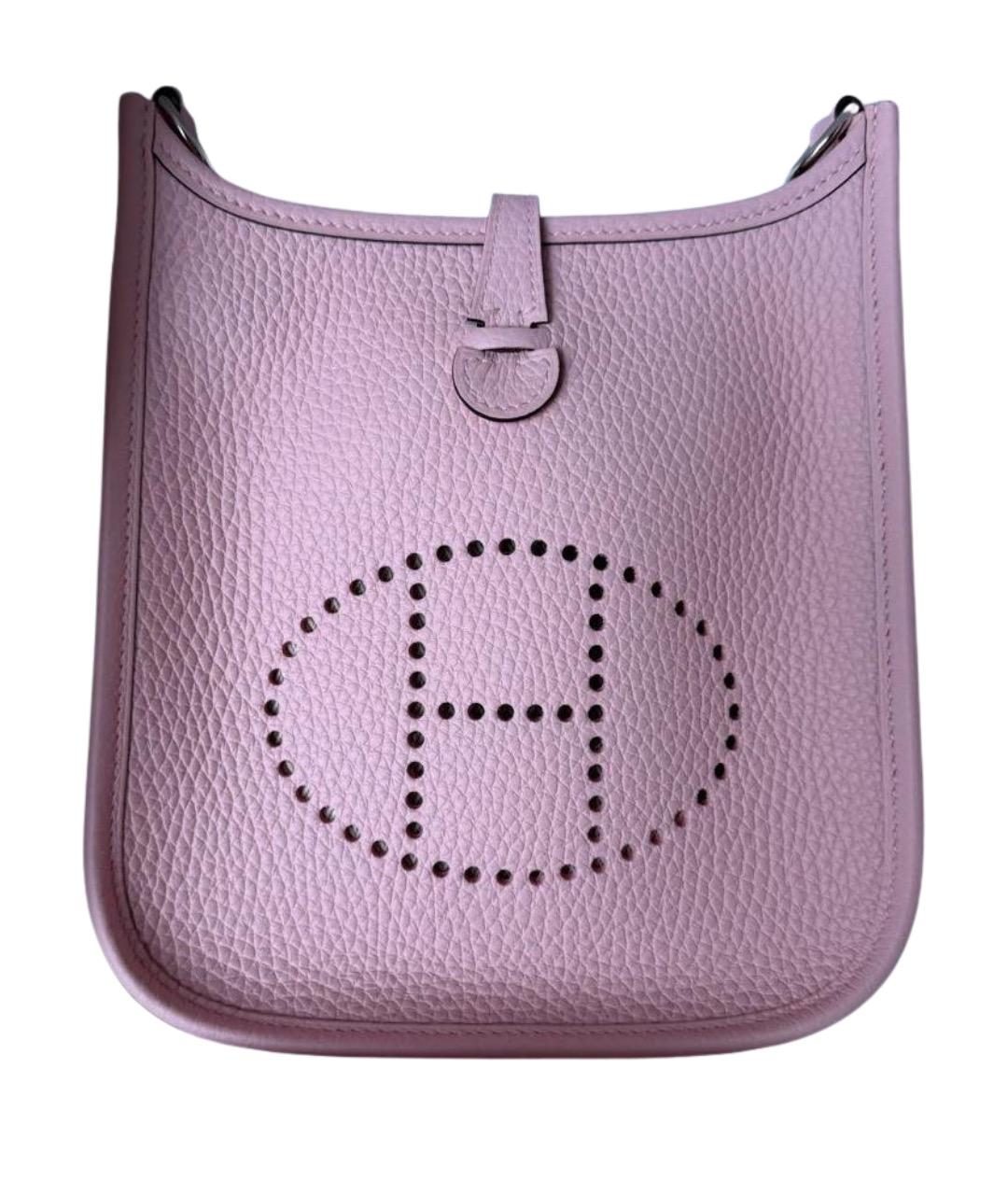 HERMES Розовая кожаная сумка через плечо, фото 1