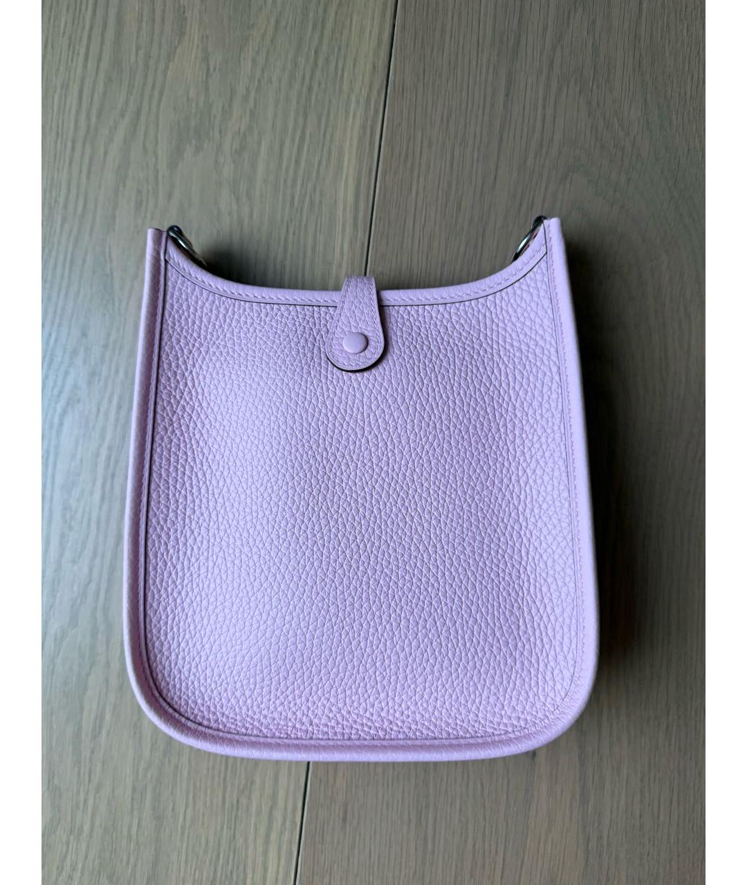 HERMES Розовая кожаная сумка через плечо, фото 2