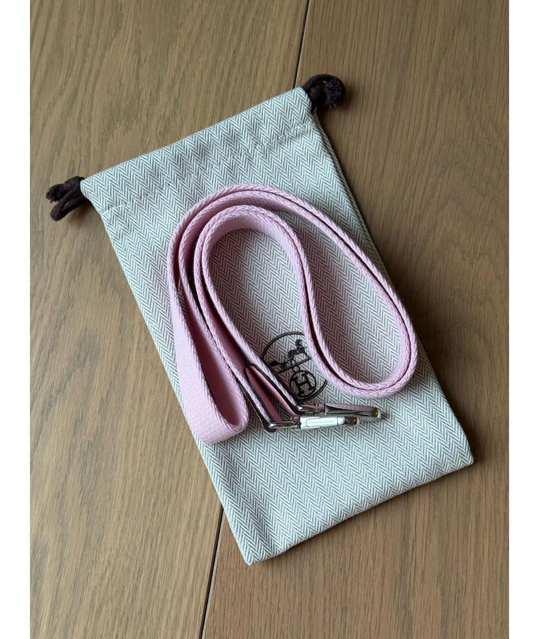 HERMES Розовая кожаная сумка через плечо, фото 4