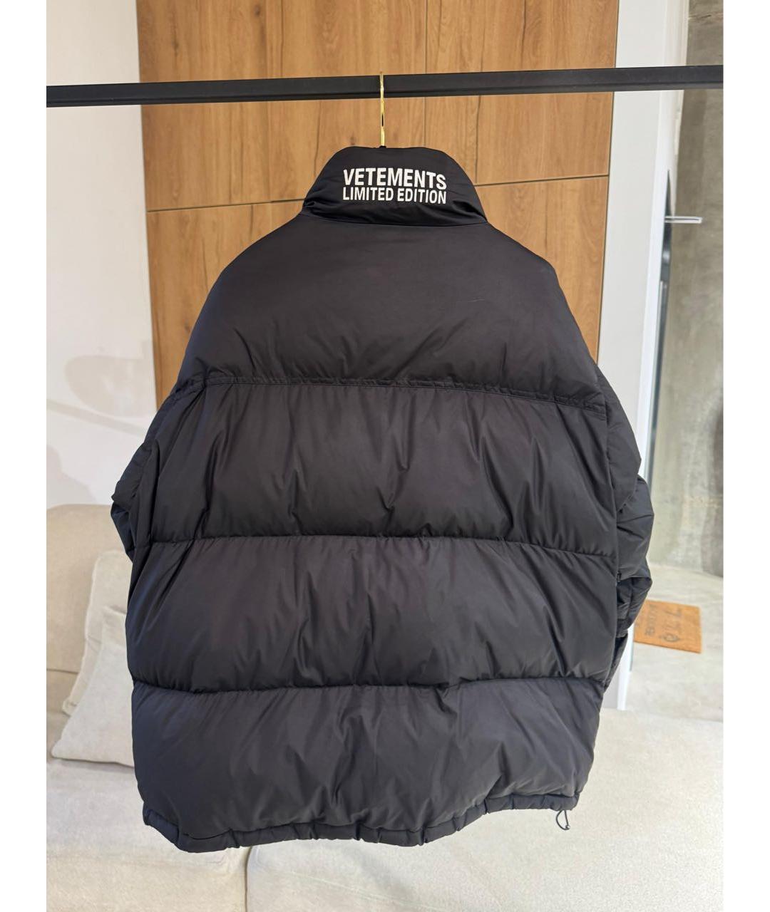 VETEMENTS Черный пуховик, фото 2