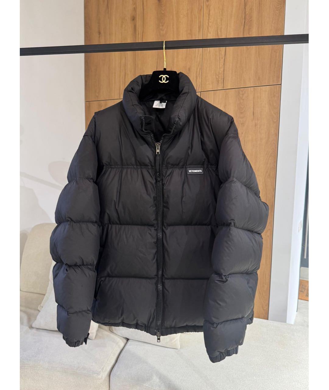 VETEMENTS Черный пуховик, фото 3