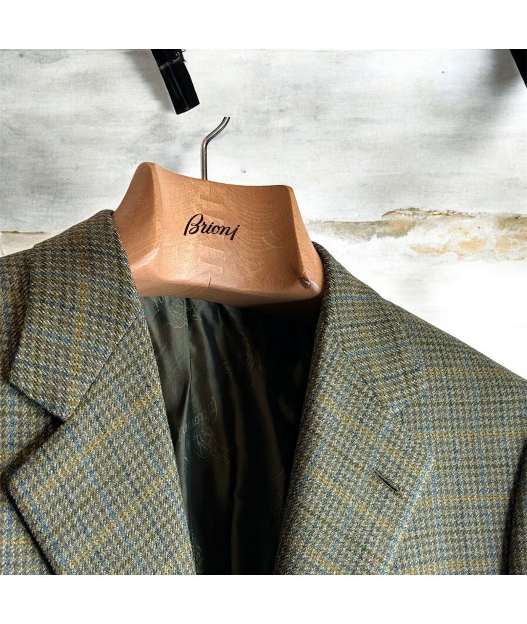 BRIONI Коричневый твидовый пиджак, фото 2