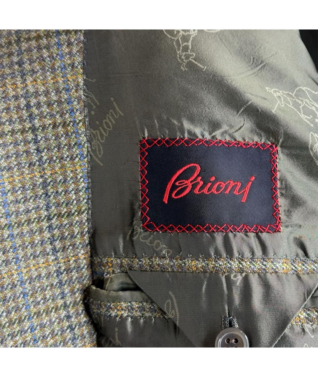BRIONI Коричневый твидовый пиджак, фото 7