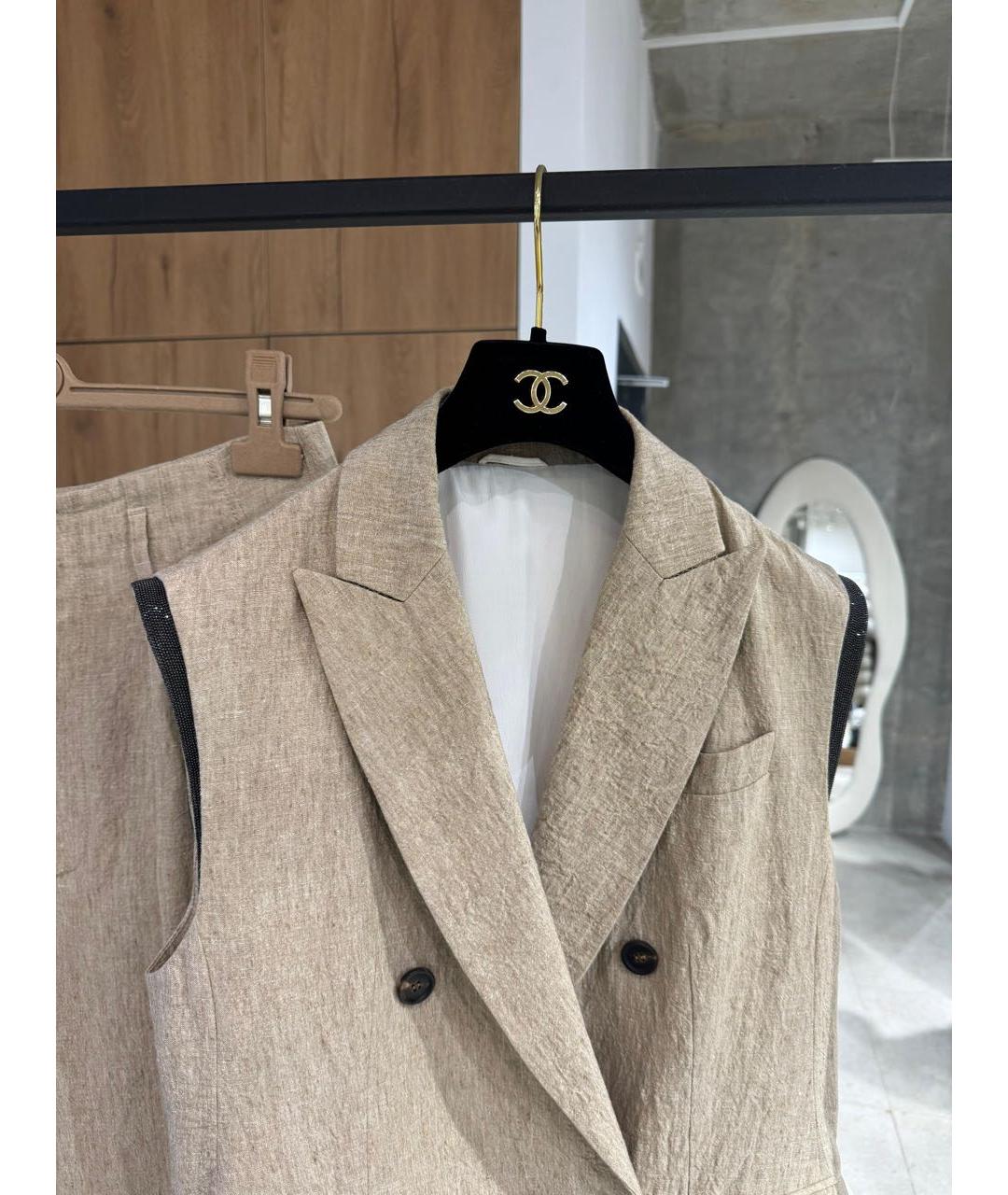 BRUNELLO CUCINELLI Бежевый костюм с брюками, фото 2