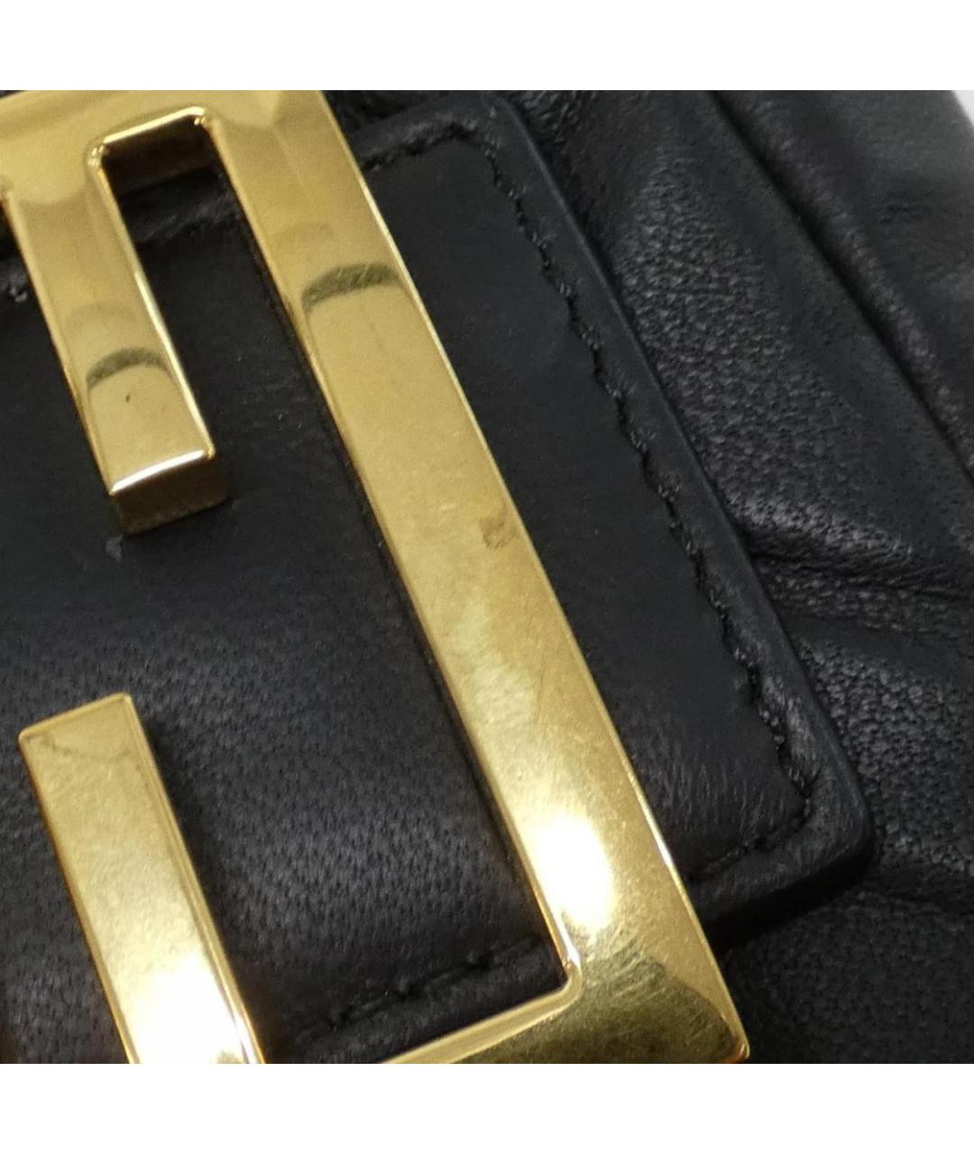 FENDI Черная кожаная сумка через плечо, фото 7