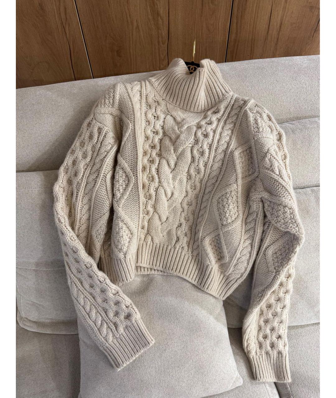 CELINE Бежевый кашемировый джемпер / свитер, фото 2