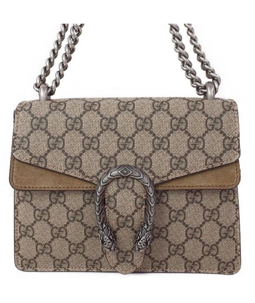 GUCCI Бежевая кожаная сумка через плечо, фото 1