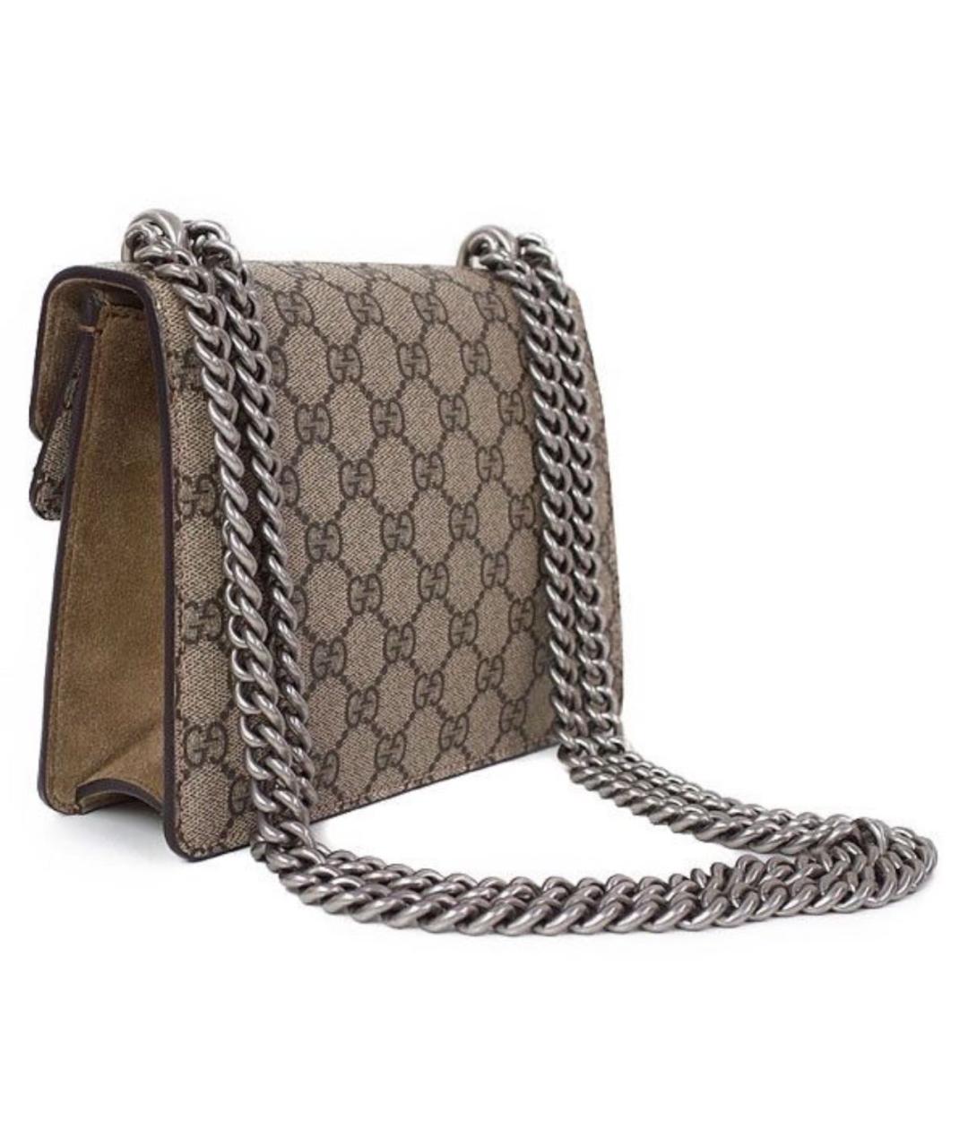 GUCCI Бежевая кожаная сумка через плечо, фото 2