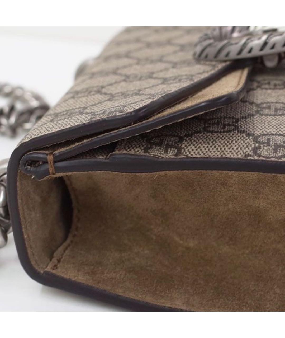 GUCCI Бежевая кожаная сумка через плечо, фото 4