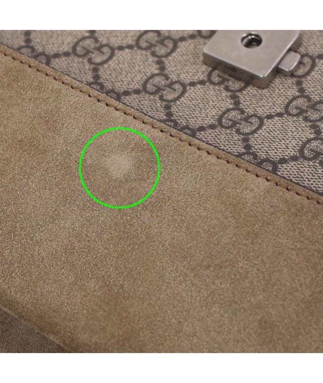 GUCCI Бежевая кожаная сумка через плечо, фото 5