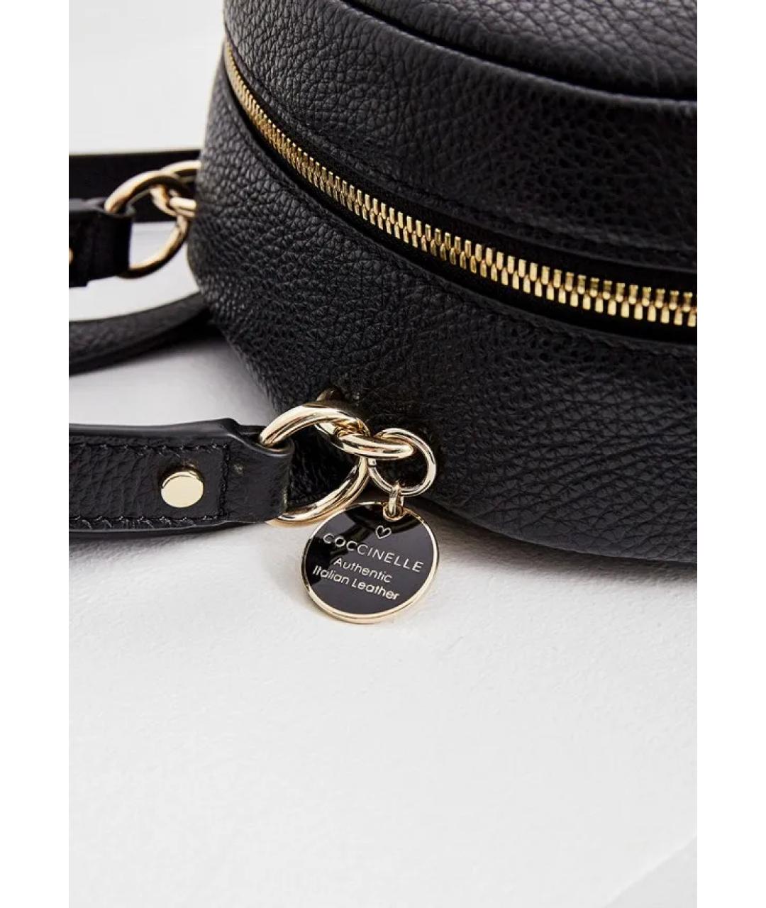 COCCINELLE Черный кожаный рюкзак, фото 4