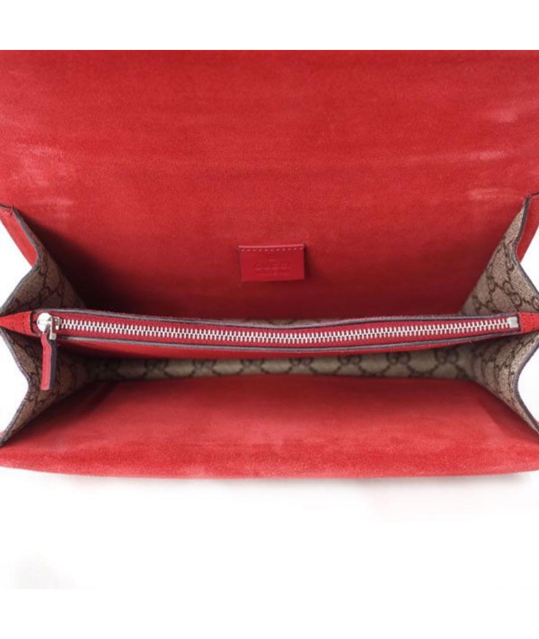 GUCCI Красная замшевая сумка через плечо, фото 3
