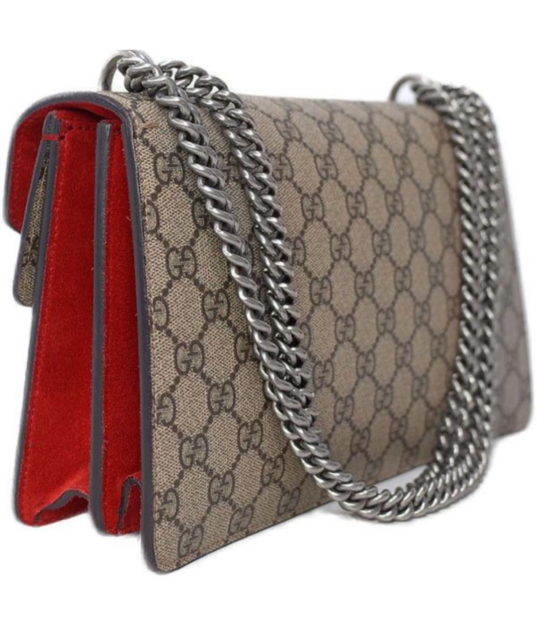 GUCCI Красная замшевая сумка через плечо, фото 2