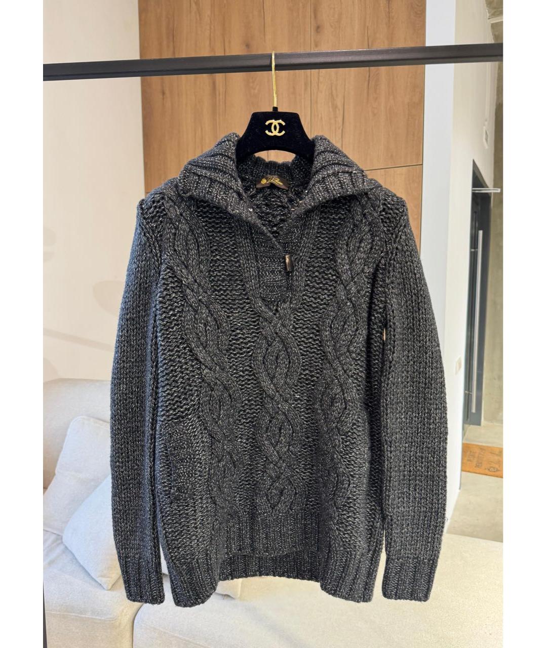 LORO PIANA Серый кашемировый джемпер / свитер, фото 3