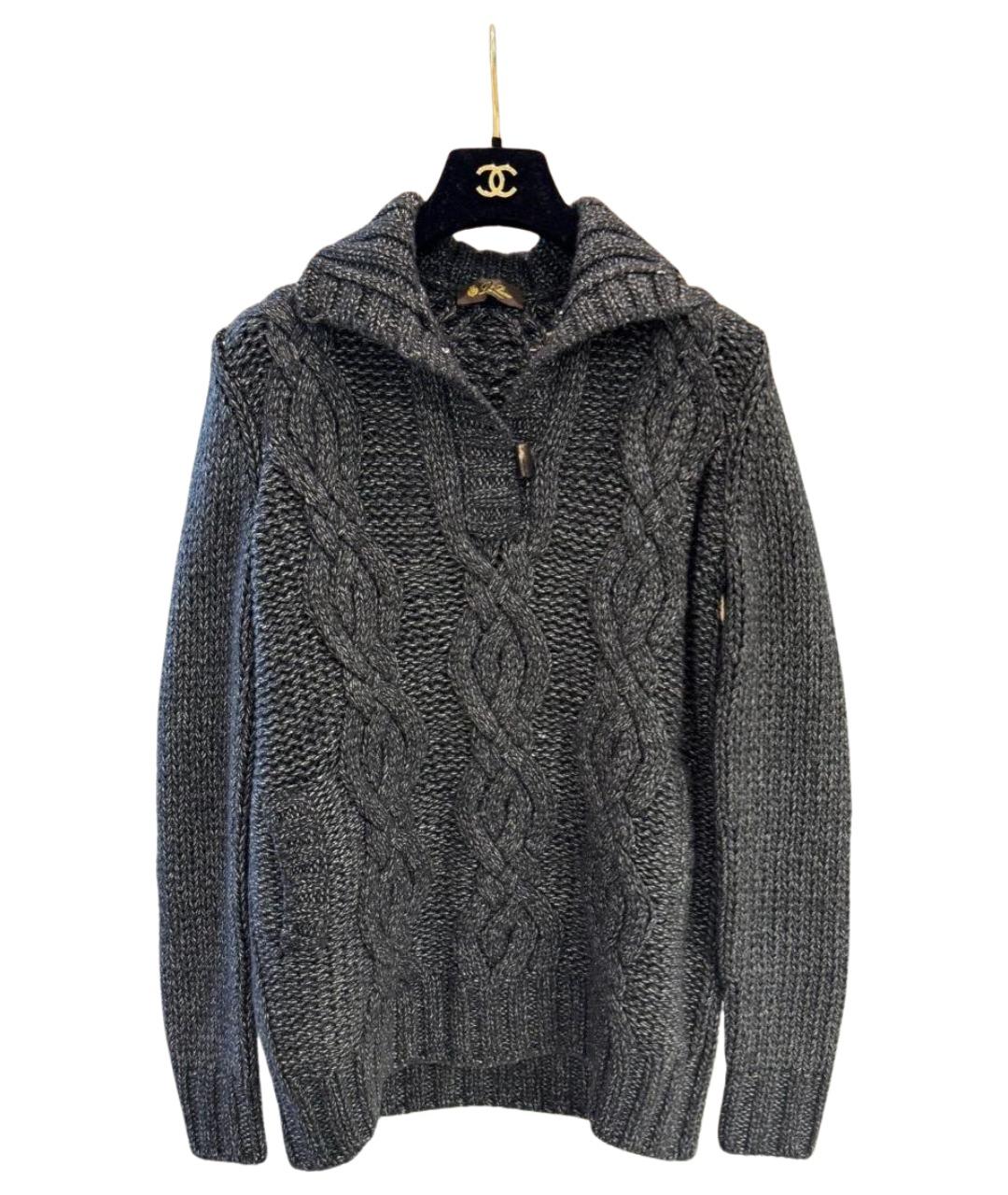 LORO PIANA Серый кашемировый джемпер / свитер, фото 4