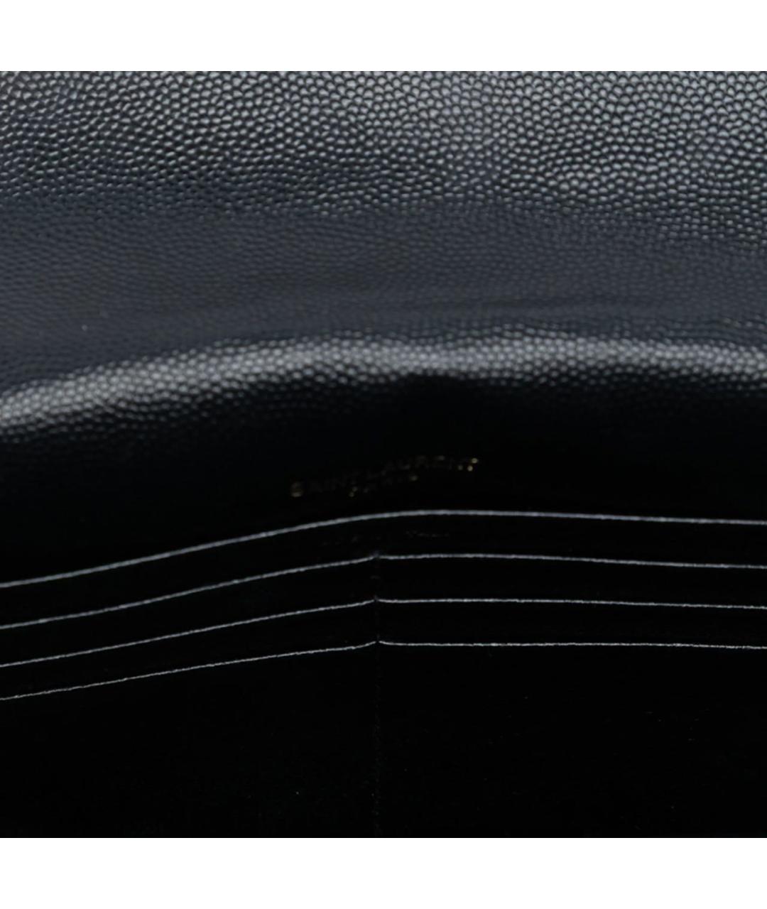 SAINT LAURENT Черная кожаная сумка через плечо, фото 4