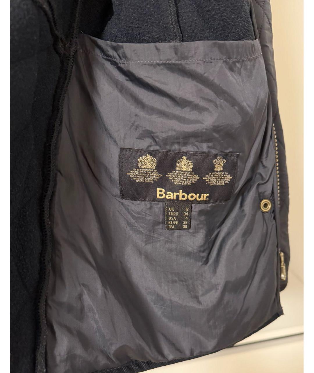 BARBOUR Темно-синяя полиэстеровая куртка, фото 4