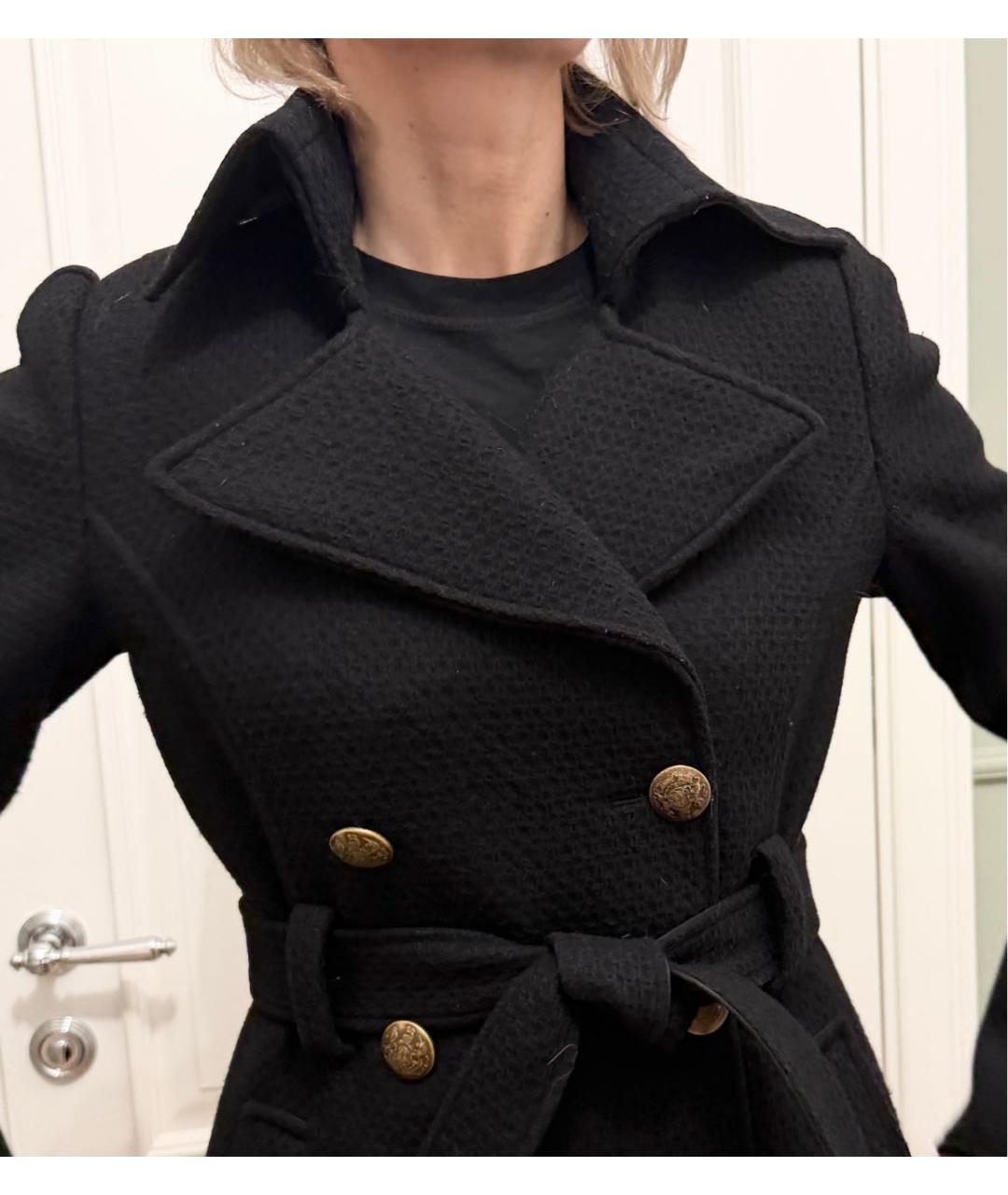 DOLCE&GABBANA Черное шерстяное пальто, фото 7