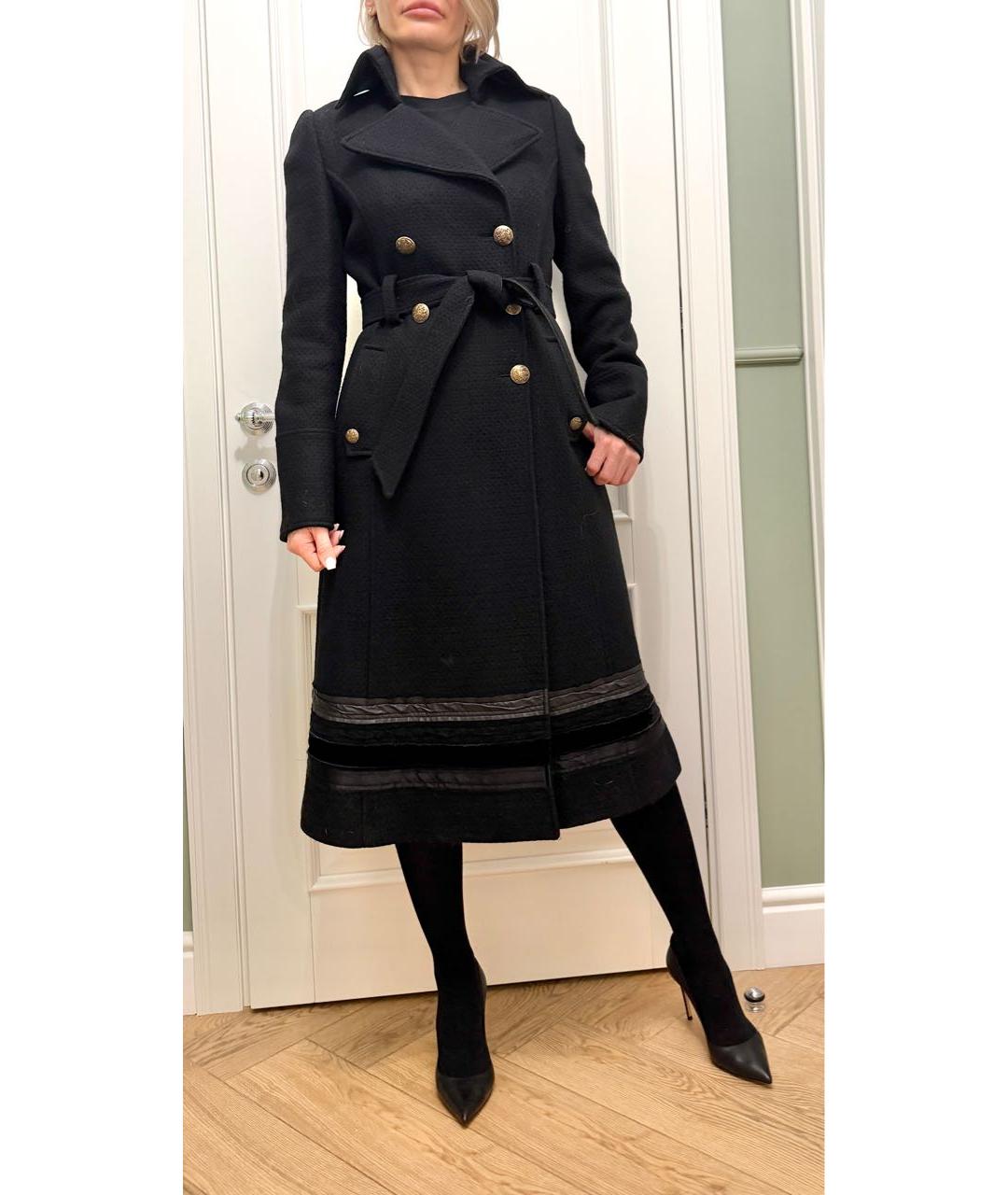DOLCE&GABBANA Черное шерстяное пальто, фото 5