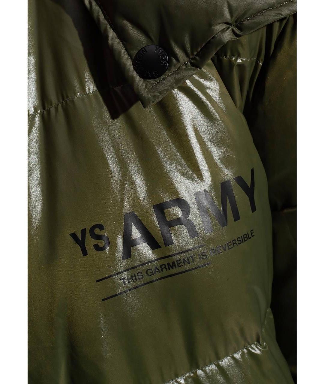 ARMY YVES SALOMON Хаки полиэстеровый пуховик, фото 4
