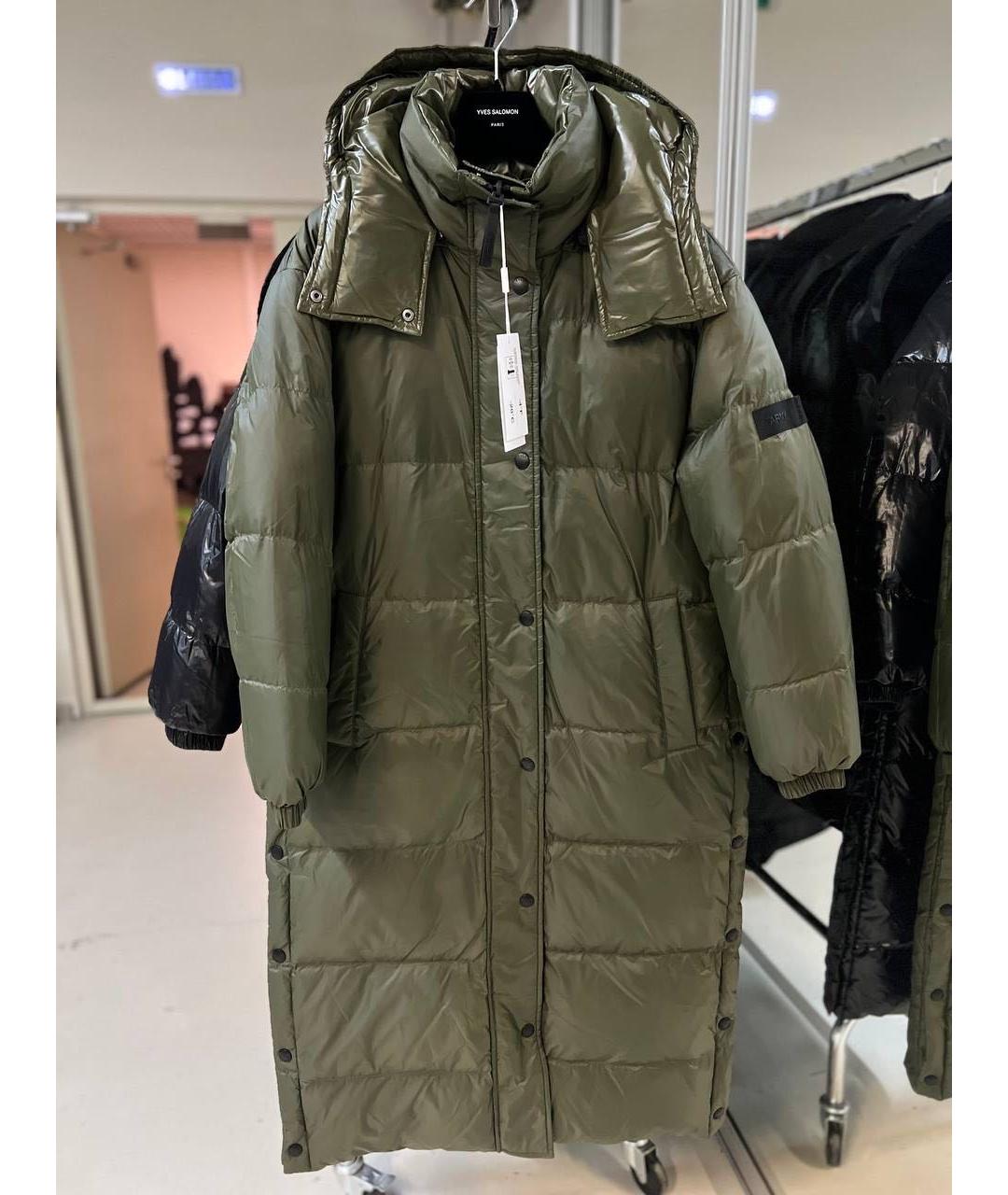 ARMY YVES SALOMON Хаки полиэстеровый пуховик, фото 2