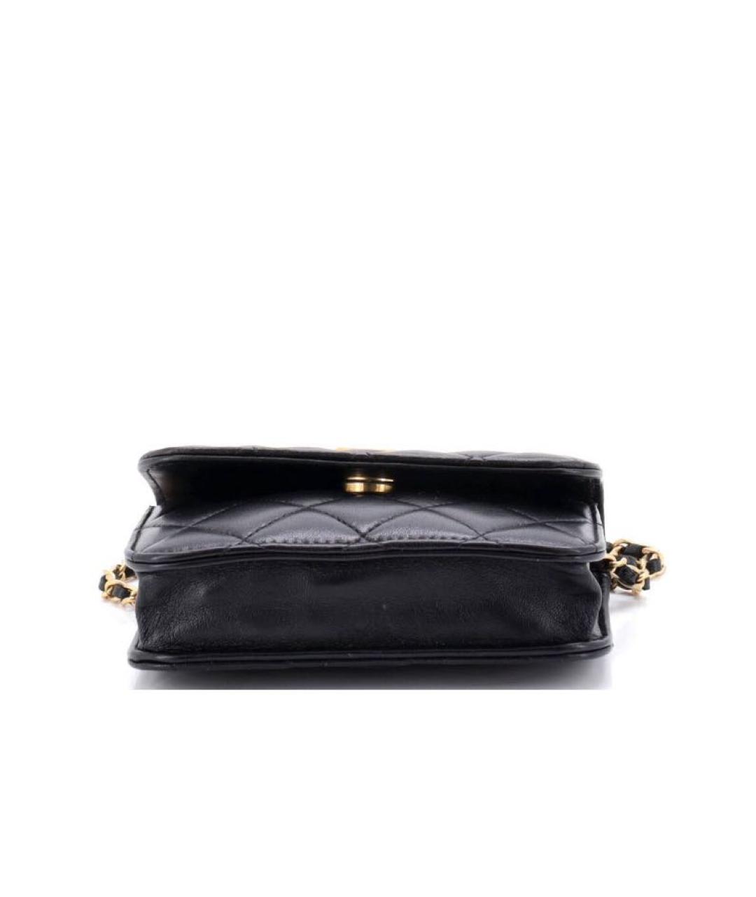 CHANEL Черная кожаная сумка через плечо, фото 4