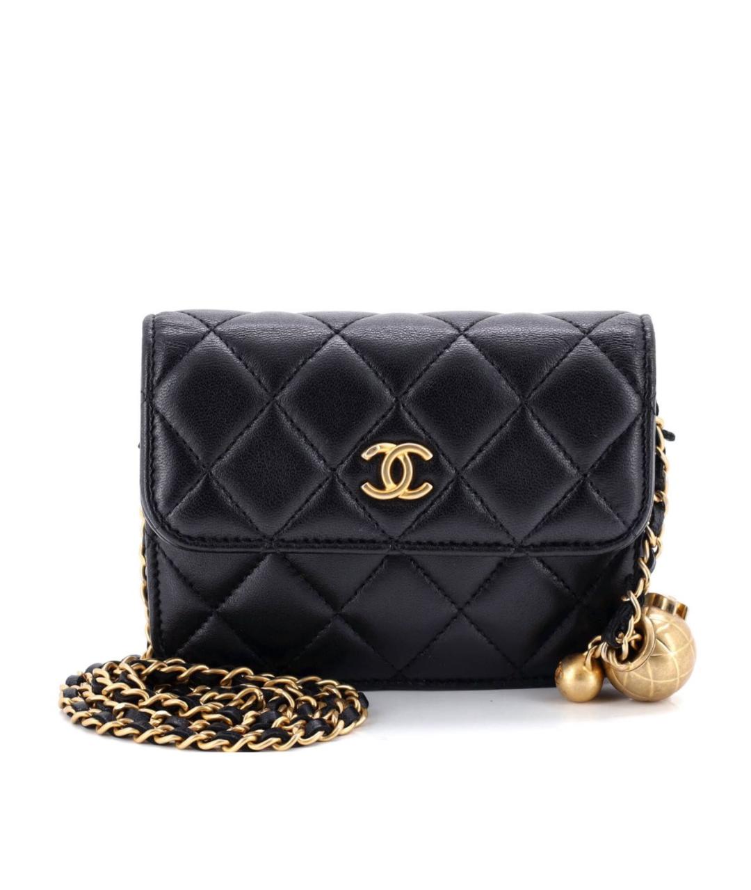 CHANEL Черная кожаная сумка через плечо, фото 7