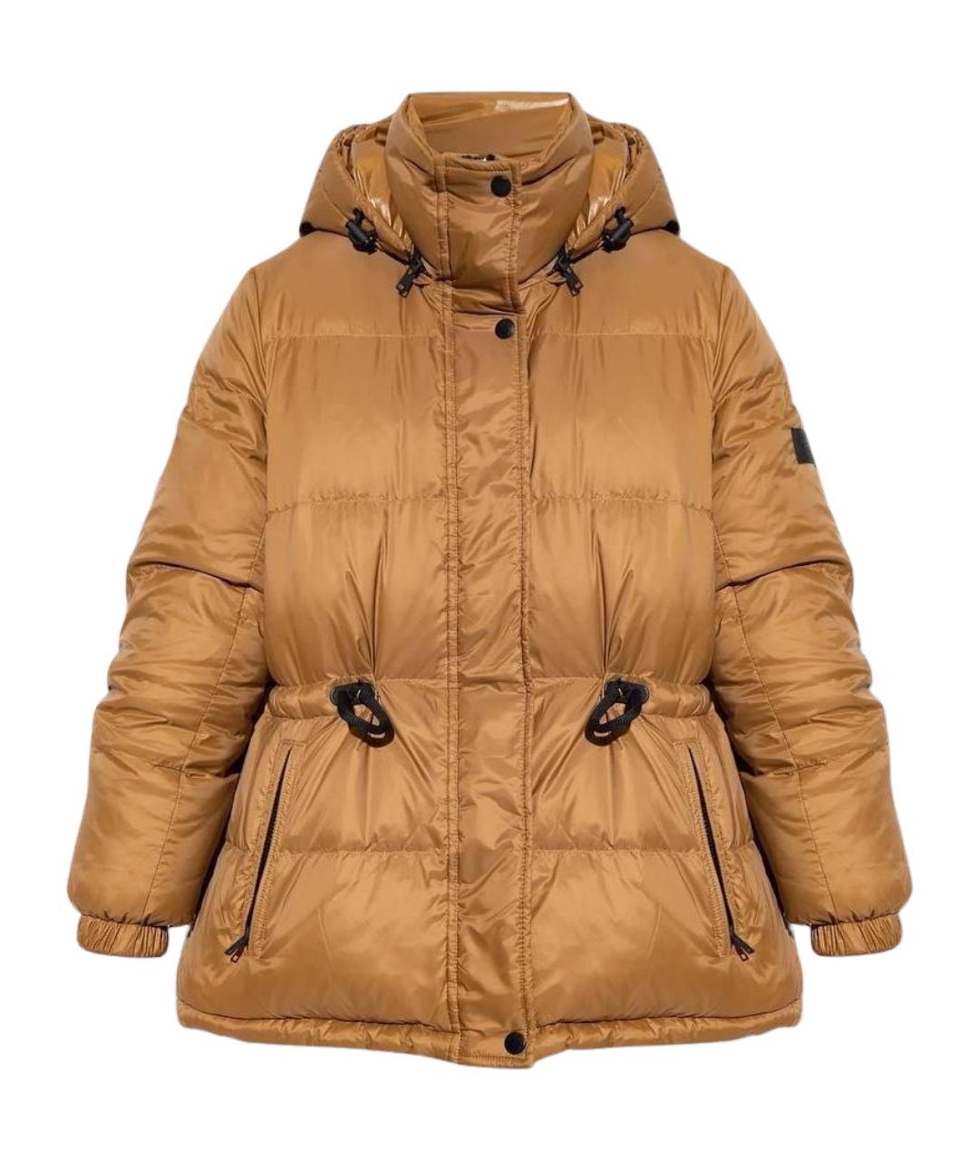 ARMY YVES SALOMON Коричневый полиэстеровый пуховик, фото 1