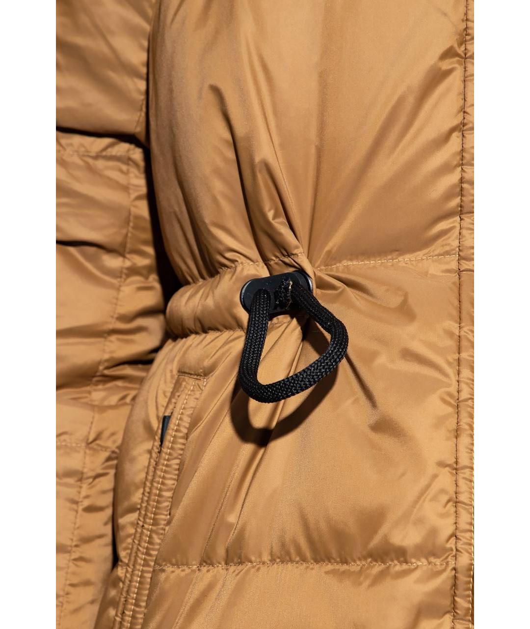 ARMY YVES SALOMON Коричневый полиэстеровый пуховик, фото 3