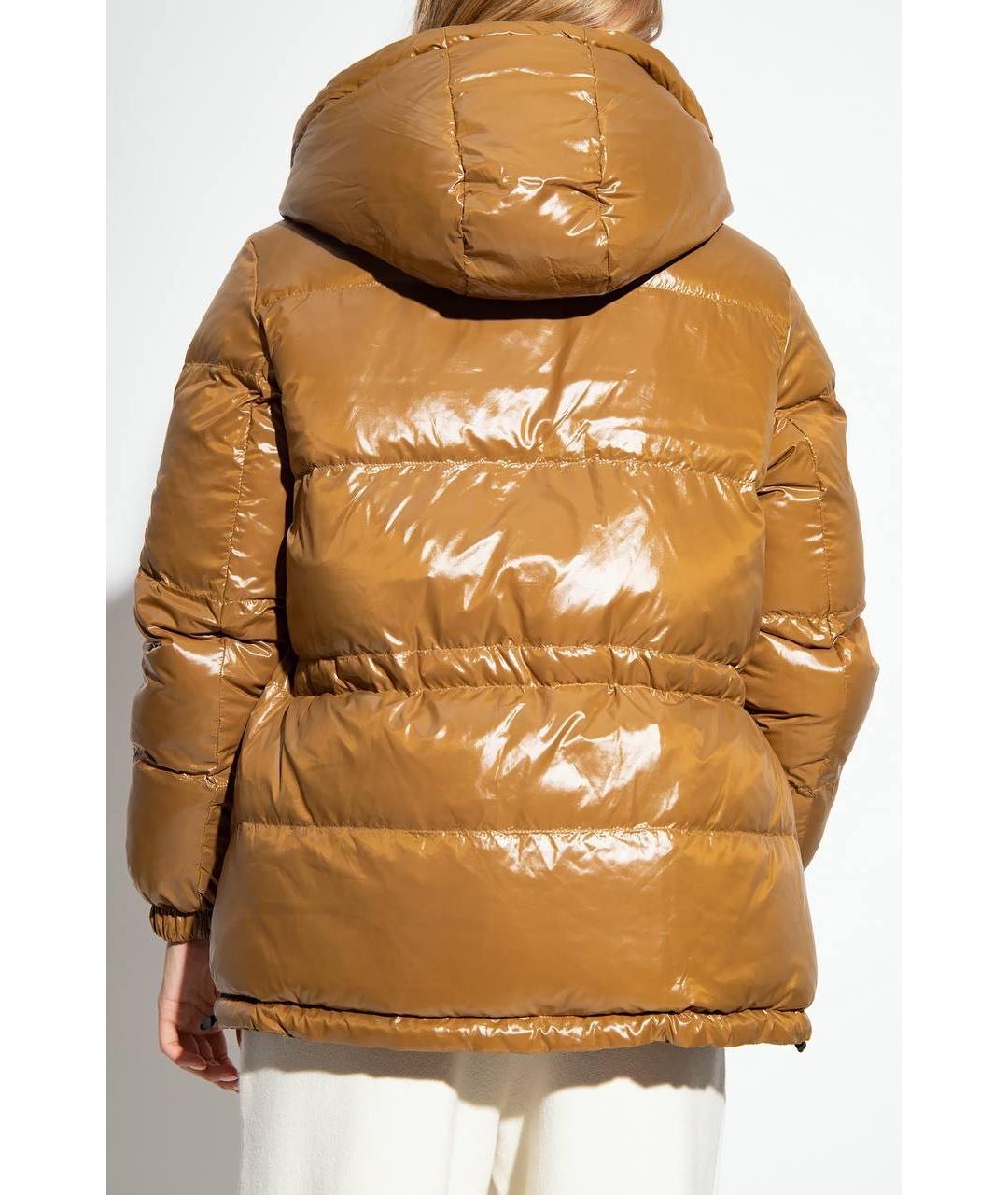 ARMY YVES SALOMON Коричневый полиэстеровый пуховик, фото 2