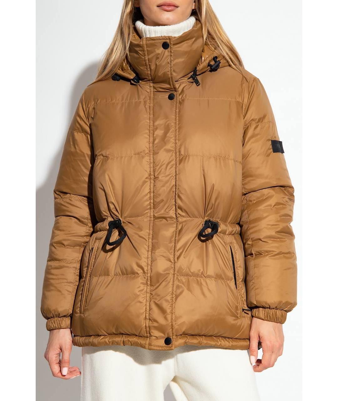 ARMY YVES SALOMON Коричневый полиэстеровый пуховик, фото 6