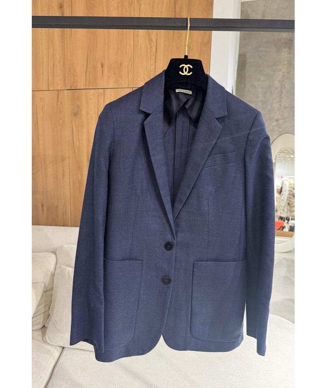 HERMES Темно-синий жакет/пиджак, фото 3