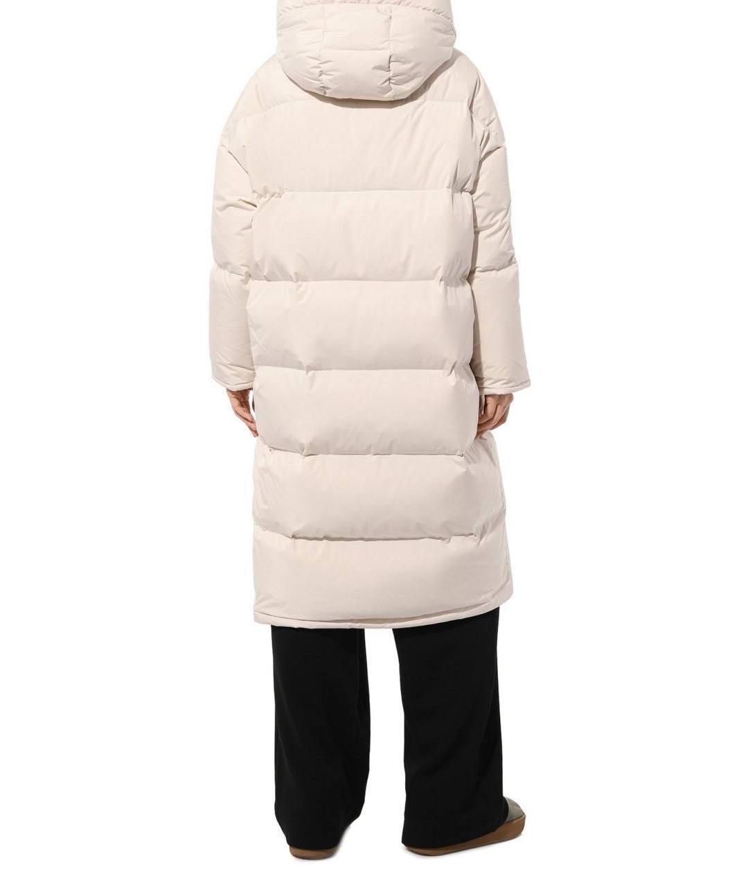 ARMY YVES SALOMON Белый полиэстеровый пуховик, фото 4