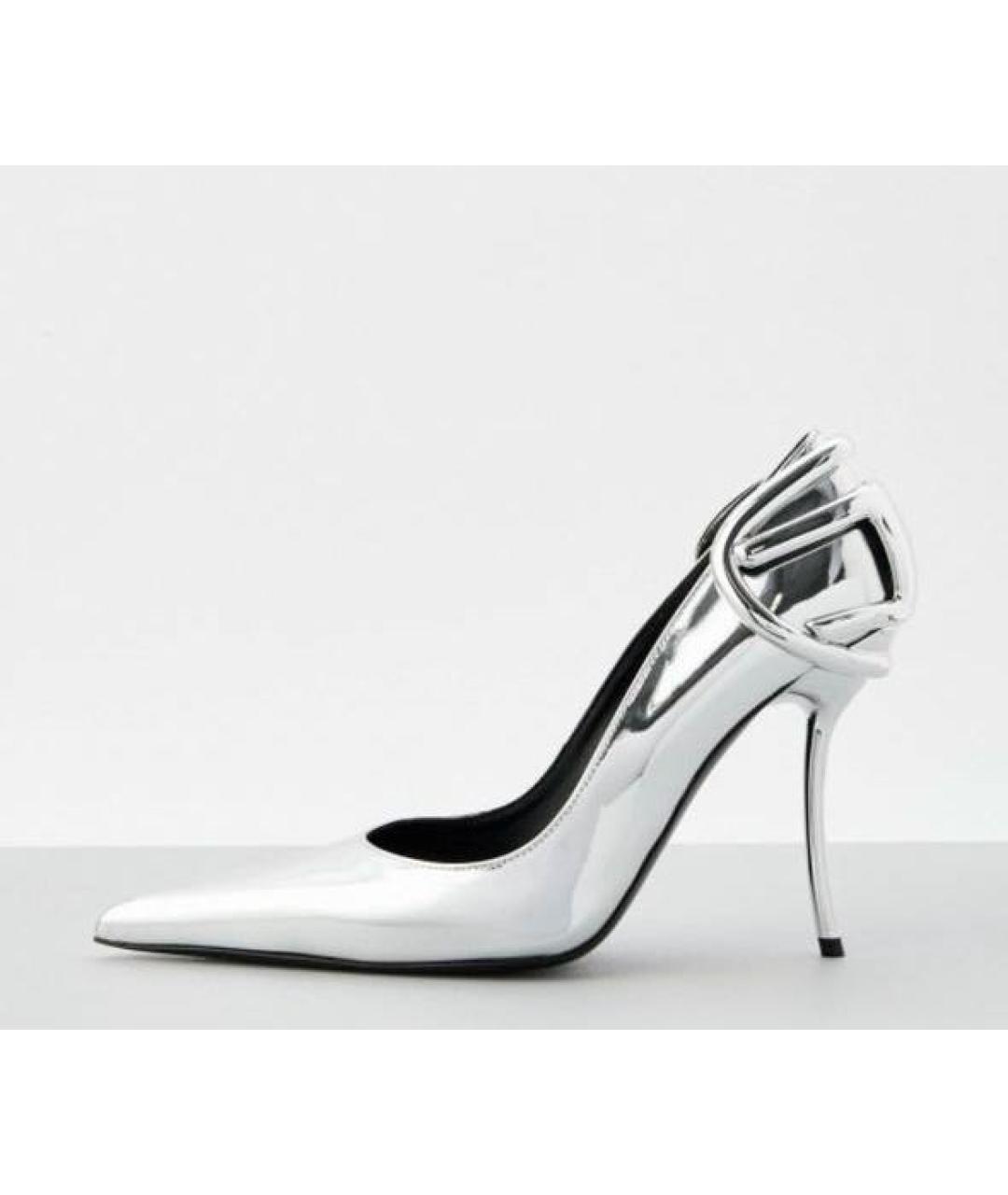 DIESEL Серебряные кожаные туфли, фото 7