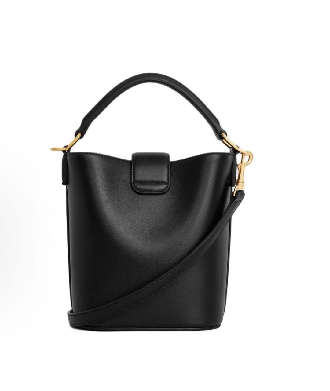 CELINE Черная кожаная сумка с короткими ручками, фото 3