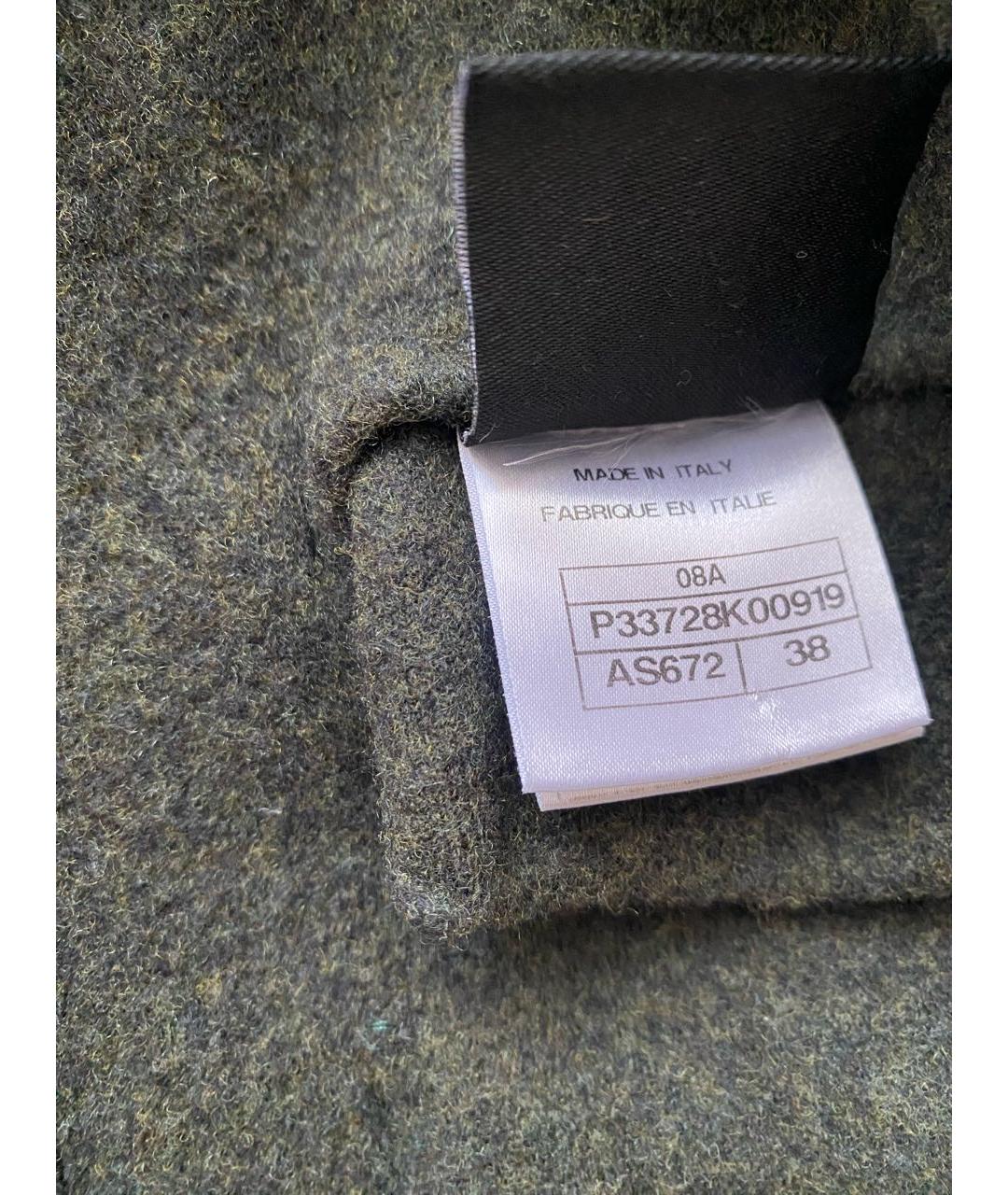 CHANEL Зеленый шерстяной костюм с юбками, фото 4