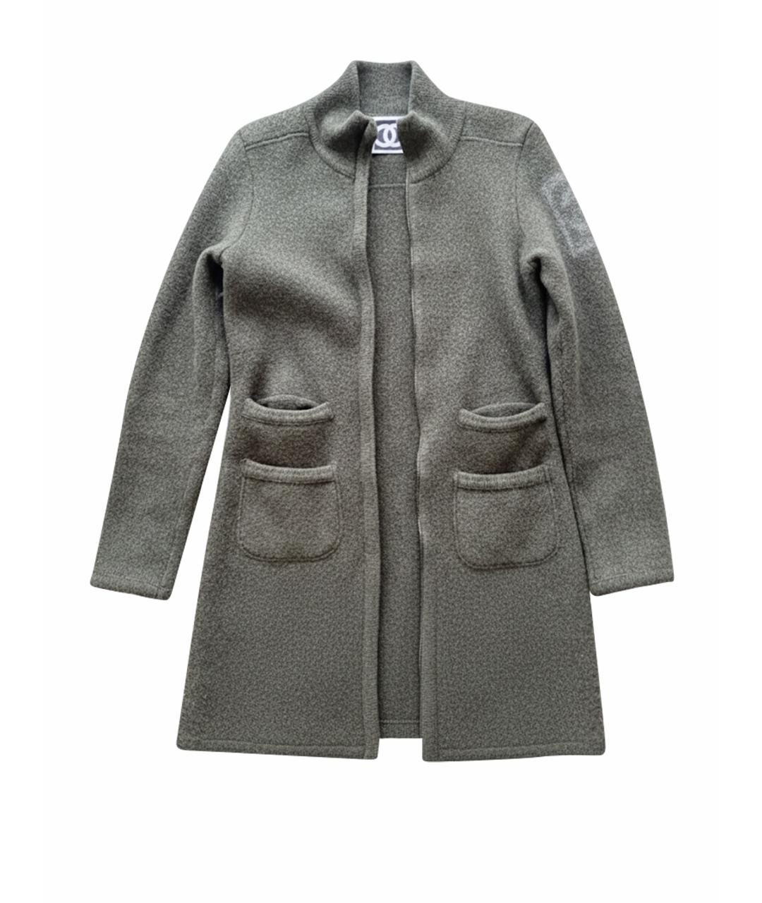 CHANEL Зеленый шерстяной костюм с юбками, фото 1