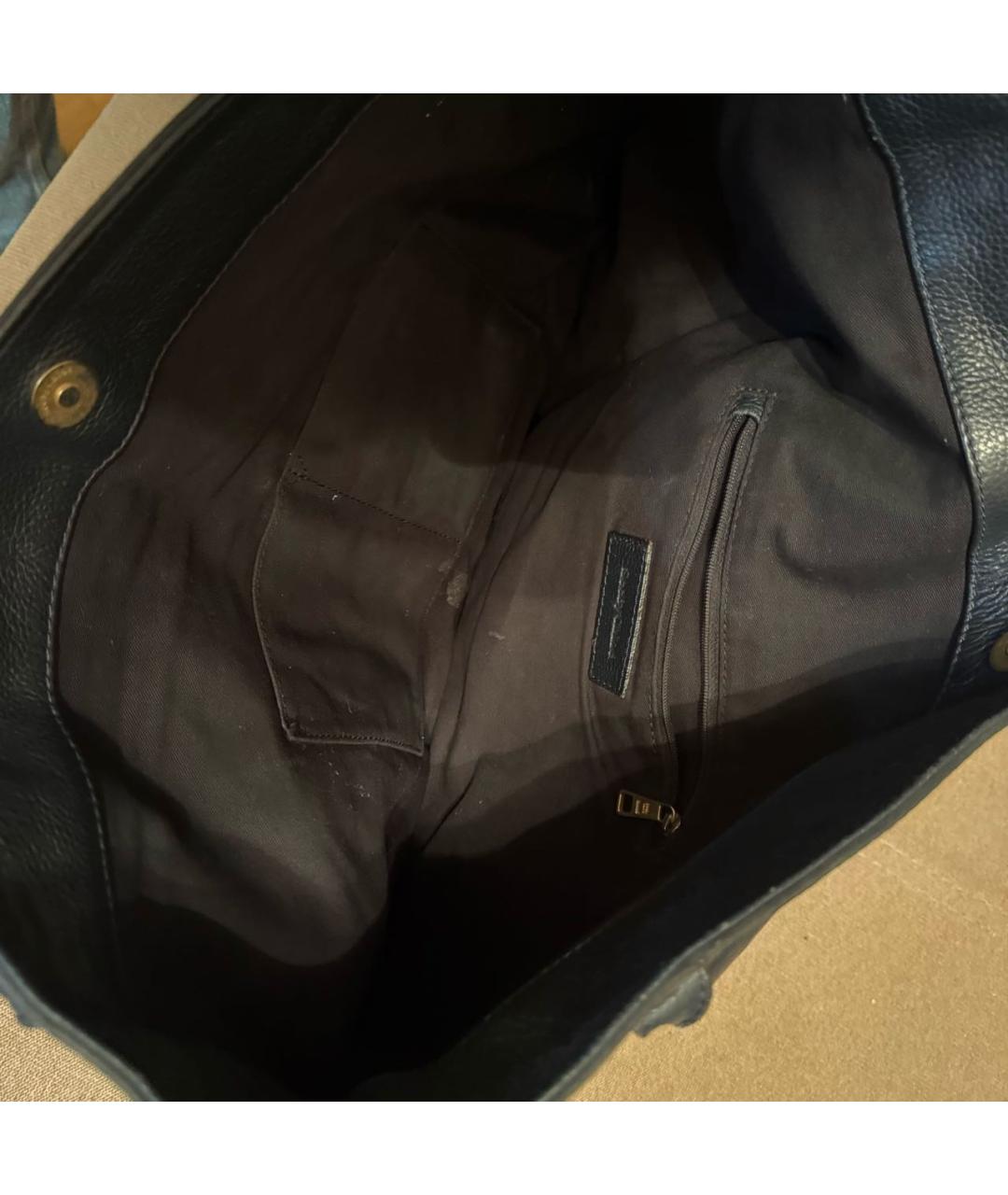 SEE BY CHLOE Темно-синяя кожаная сумка тоут, фото 4