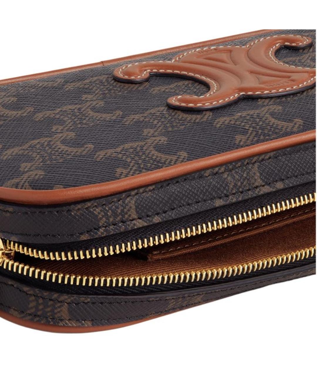 CELINE Коричневая сумка через плечо, фото 6