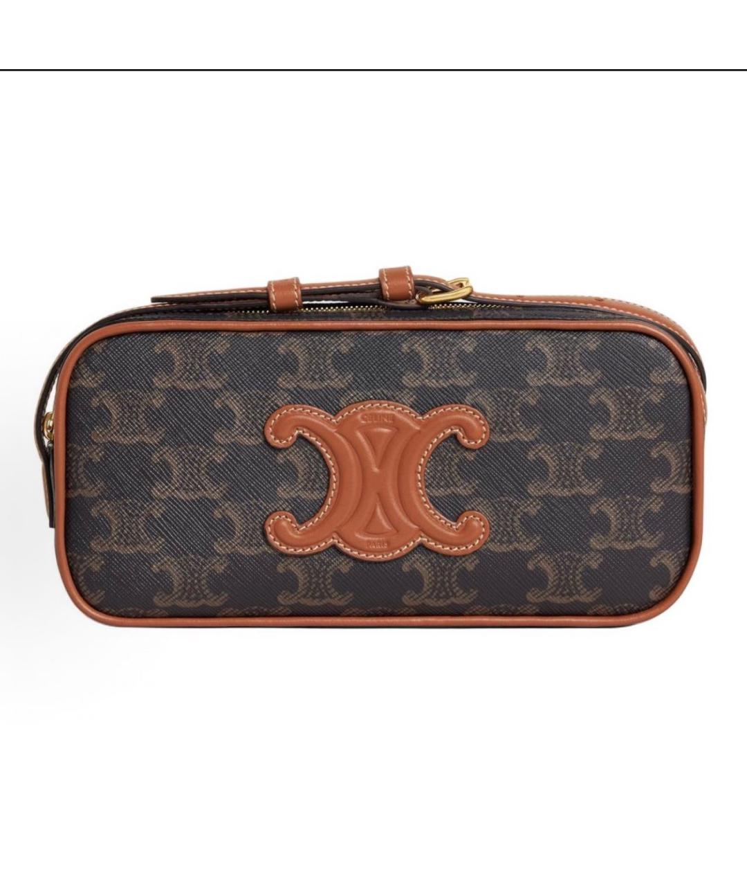 CELINE Коричневая сумка через плечо, фото 9