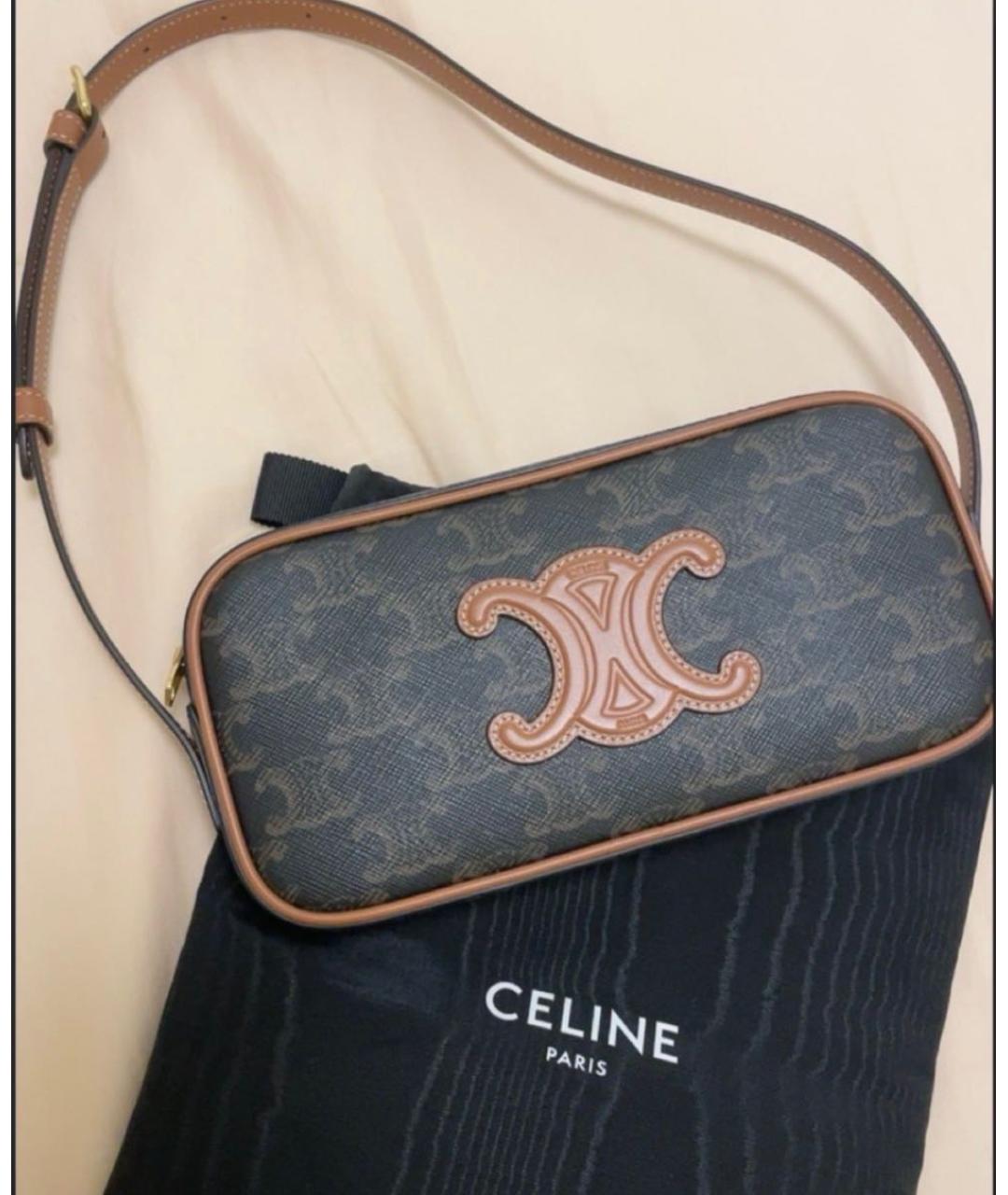 CELINE Коричневая сумка через плечо, фото 5