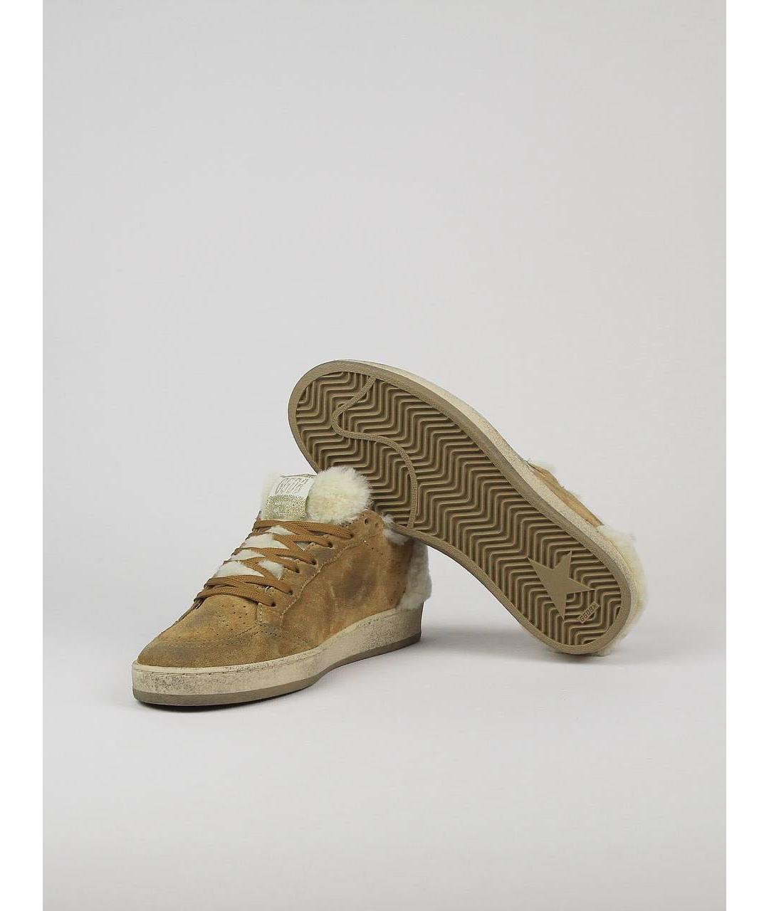 GOLDEN GOOSE DELUXE BRAND Коричневые замшевые кеды, фото 4