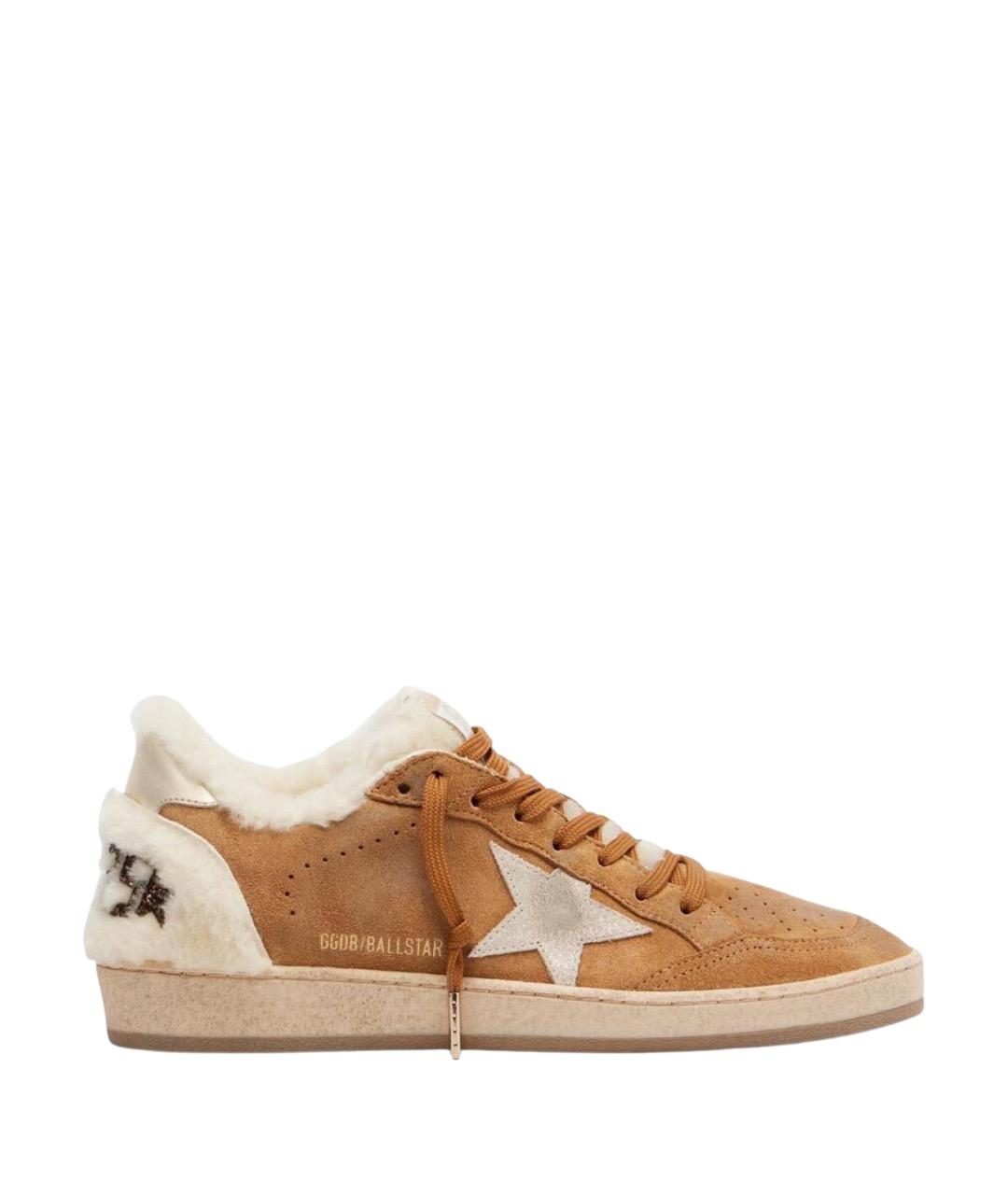 GOLDEN GOOSE DELUXE BRAND Коричневые замшевые кеды, фото 1